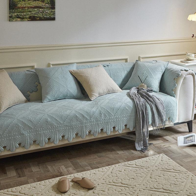 Корейский винтажный чехол для дивана 2 3 мест, стеганый хлопок, Г-образный диван, кресло, мебель, чехол, нескользящий чехол для сиденья