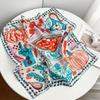 French romantic versatile small fresh pure cotton square scarf women's summer thin fashion foreign temperament silk scarf decorative scarf