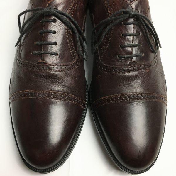 80s90s Vintage MEZLAN FLORENCE Model Cap Toe Business Shoes Brown Size 10.5M 28.028.5(USED)