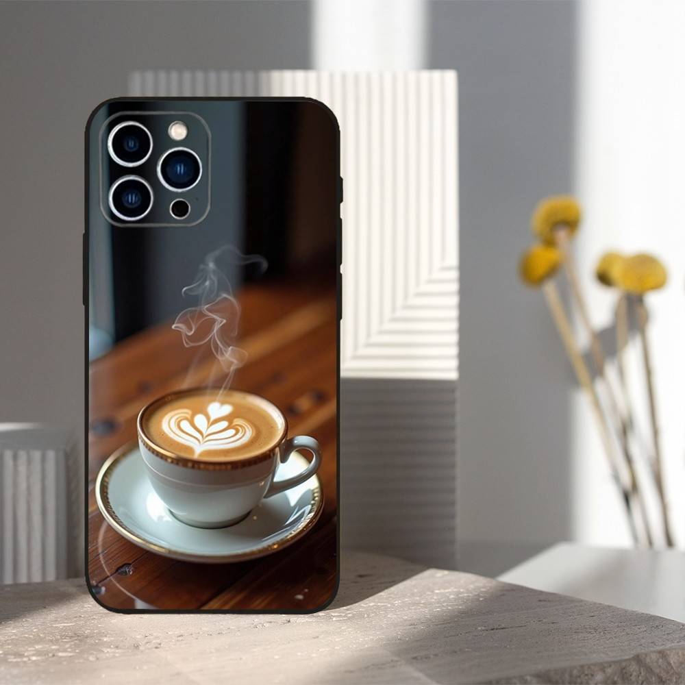 Лучшее Искусство Кофе Любовь Для iPhone 12,16,11,14,15,17,13,X,Mini,SE,Max,8,7,XR,XS,Plus,Pro,Мягкий Силиконовый Черный Чехол