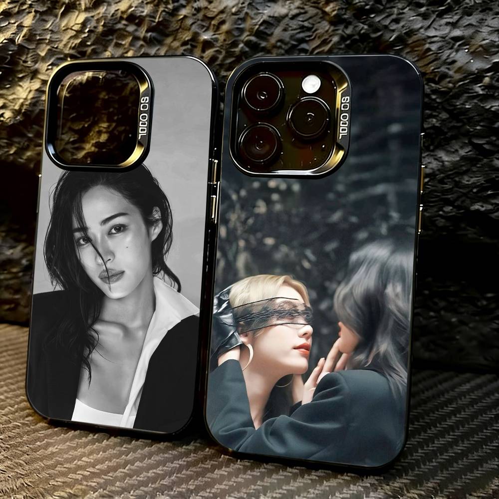Чехол для телефона L-Lingling Kwong Актриса для iPhone 17,16,15,14,13,12,11 Plus,Pro Max,XS, Цветной Серебряный Позолоченный Внутренний Чехол