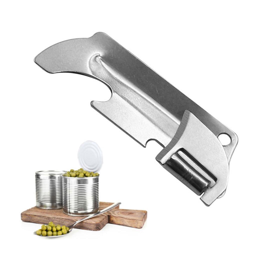 10Pcs Multifunctional Folding Bottle Opener Stainless Steel Mini Can Opener Portable Lid Opener Outdoor Camping Tool