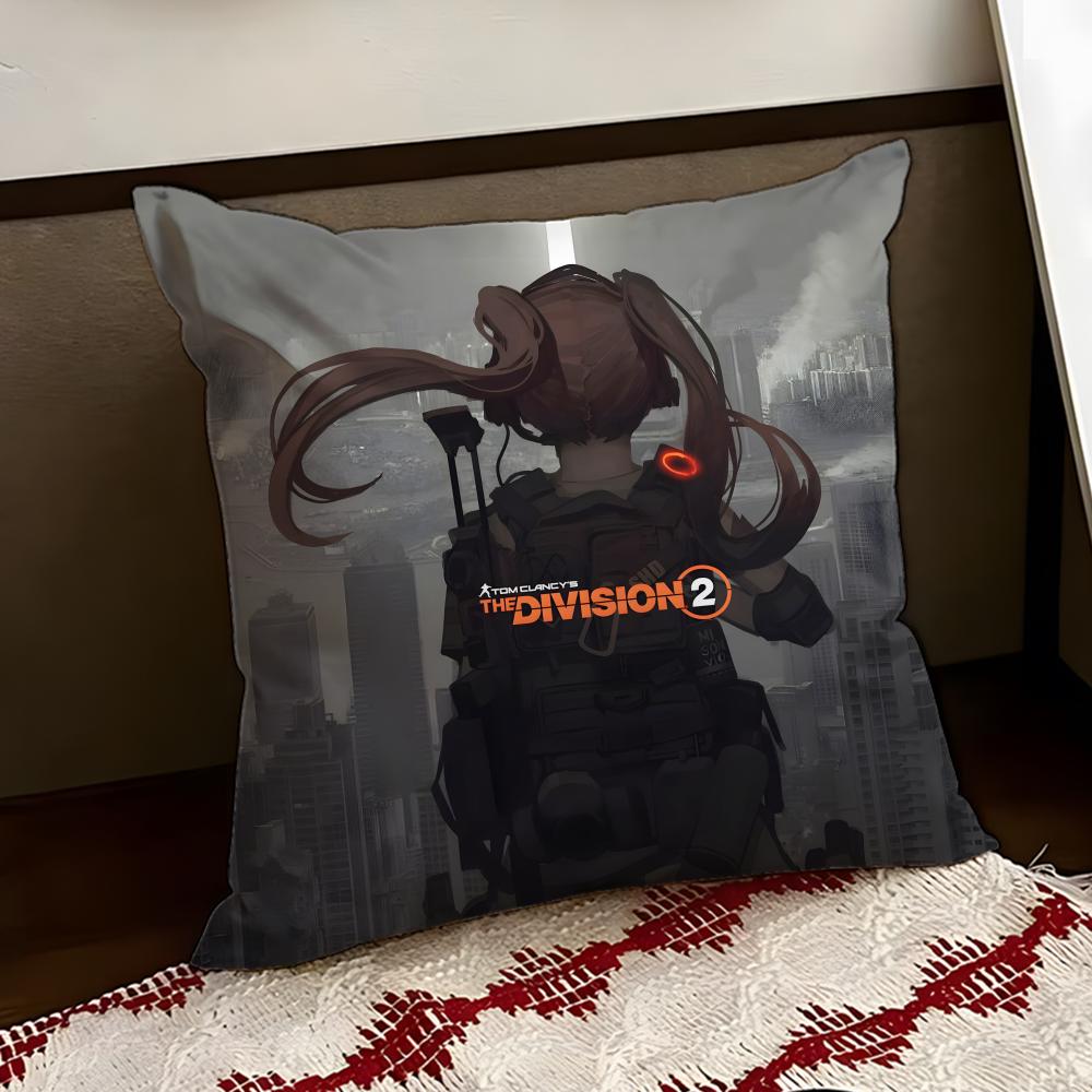 The DDivision 2game Cushion Cover Reversible Soft Durable Pillow Cover Home Car MultiScene Use for Daily Comfort