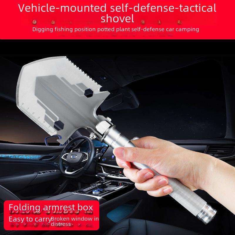 Multifunctional Folding Engineer Shovel - Portable, Durable Manganese Steel for Outdoor Use