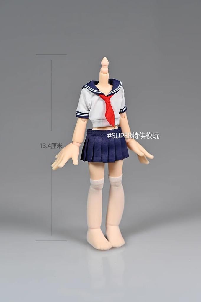 Toys & Hobbies [TOYBARJAPAN] 112 Action Figure Accessories  Compatible with TBLeague and Fairy Bodies High School Girl Sailor Uniform Set (Body and