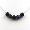 Necklace - A Bijoux - 8 Mm Matte Black Onyx - Lapis Lazuli - Stainless Steel - Length of Your Choice