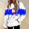 Women's Casual Fashion Print Long Sleeve Pullover Hoodies Sweatshirts