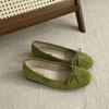 Модная обувь с круглым носком Женские балетки Танцевальная обувь Роскошные женские неглубокие Модные слипоны с бантом-бабочкой Женские туфли-балетки