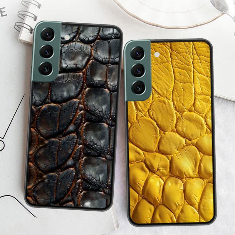 Чехол для телефона под крокодилью кожу для Samsung Galaxy S22 S25 Ultra S21 S10 Plus S26 Edge S20 S23 S24 FE Чехол Силиконовый Мягкий ТПУ Прозрачный