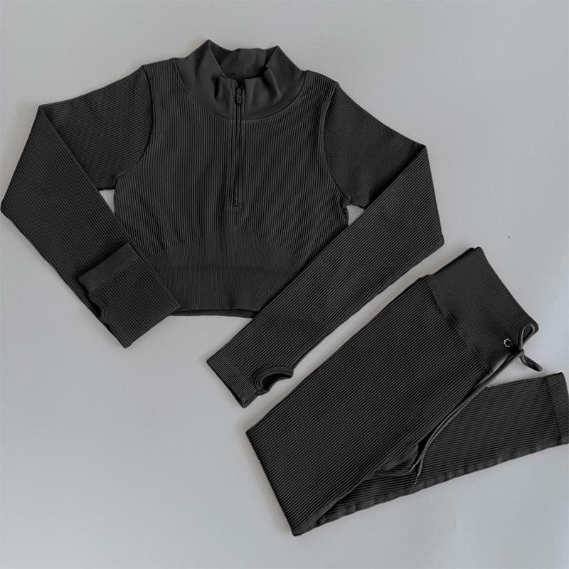 Women's Tracksuit Seamless Yoga Set Workout Sportswear Gym Clothing Fitness Sports Suits