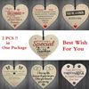 14 Style Wooden Hanging Gift Pendant Family Friendship Love Sign Wine Tags Decor