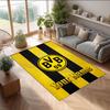 Borussia Dortmund Printed Crystal Velvet Rug Non‑Slip Crystal Velvet Carpet For Sofa Bedroom Indoor Home Decoration