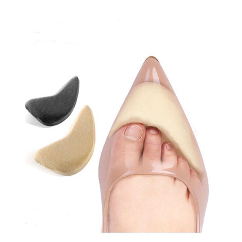 1Pair Sponge Forefoot Insert Toe Plug Half Forefoot Cushion Anti-pain Big Shoes Toe Front Long Top Filler Shoes Adjustment