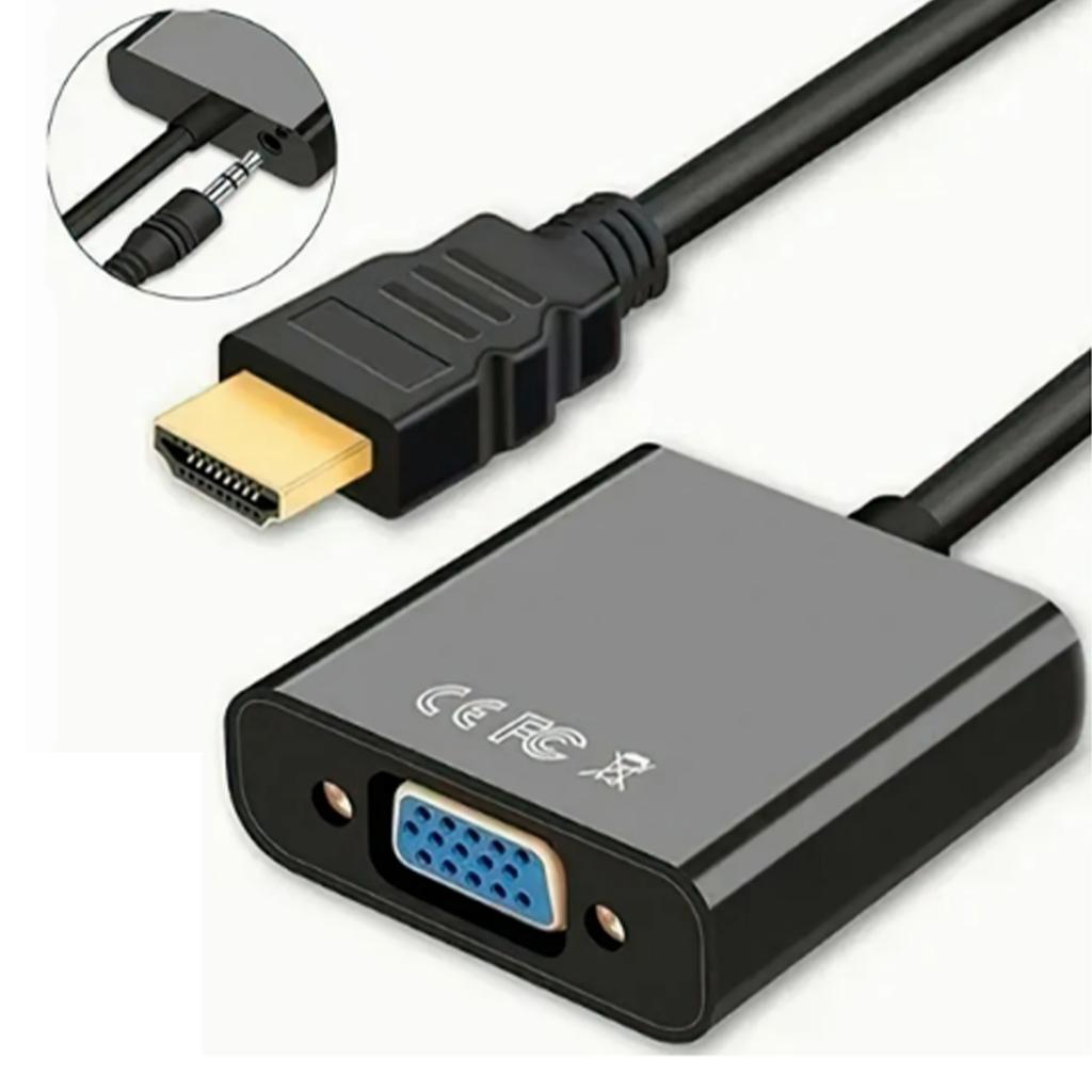 HD мультимедийный интерфейс в VGA конвертер 1080P нержавеющий позолоченный интерфейсный адаптер для ноутбука