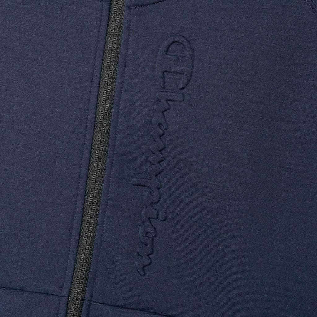 Champion Stretch 3LS Light Hooded Lightweight with Embossed Script Logo Men's Techweave® Sweatshirt, Navy, C3-BG101,