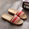 Simple Linen Sole Shoes Casual Open Toe Slip On Shoes Comfortable Indoor Home Slippers