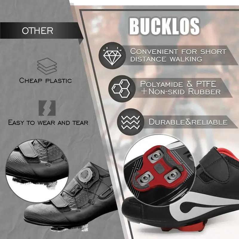 BUCKLOS for KEO Cleats Float Road Bicycle Pedal Cleat for Look Keo System Cycling Shoe Bike Self Locking Pedal Cleats 4.5° 1/2pc