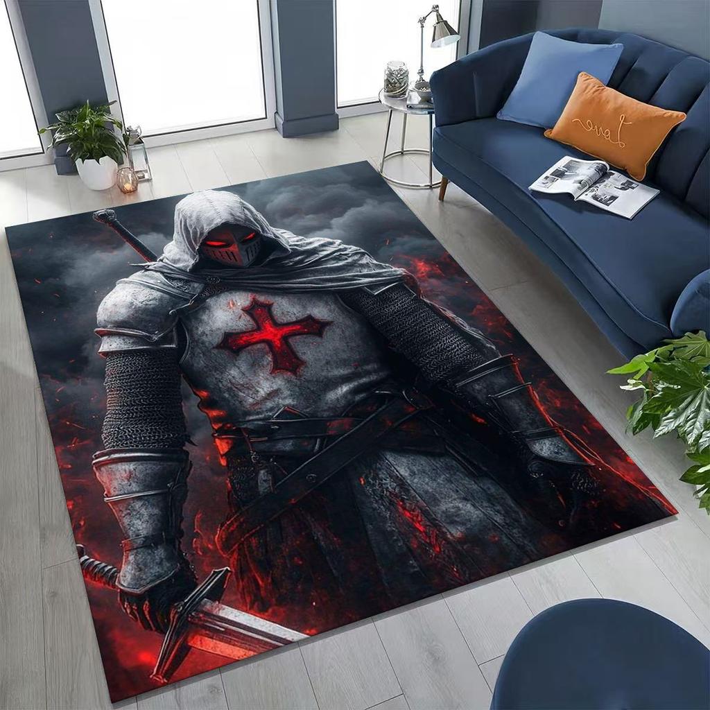 Тамплиер Рыцарь Крови Честь Святой Крестоносец Мультяшный Ковер для Спальни Гостиной Дивана Дома Декор Придверный Коврик, Детский Игровой Нескользящий Напольный Коврик