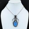 Owyhee Opal & Moonstone Gemstone Handmade Copper Wire Wrap Jewelry Gorgeous Pendant For Love