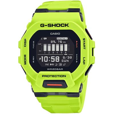 Мужские часы G-SHOCK GBD-200-9JF [G-SHOCK 20 атм водонепроницаемые G-SQUAD] квадратные часы желтая смола