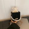 High-value Niche Versatile Bag Women's Box Bag 2025 Summer New Trendy Texture Chain Pearl Shoulder Messenger Bag