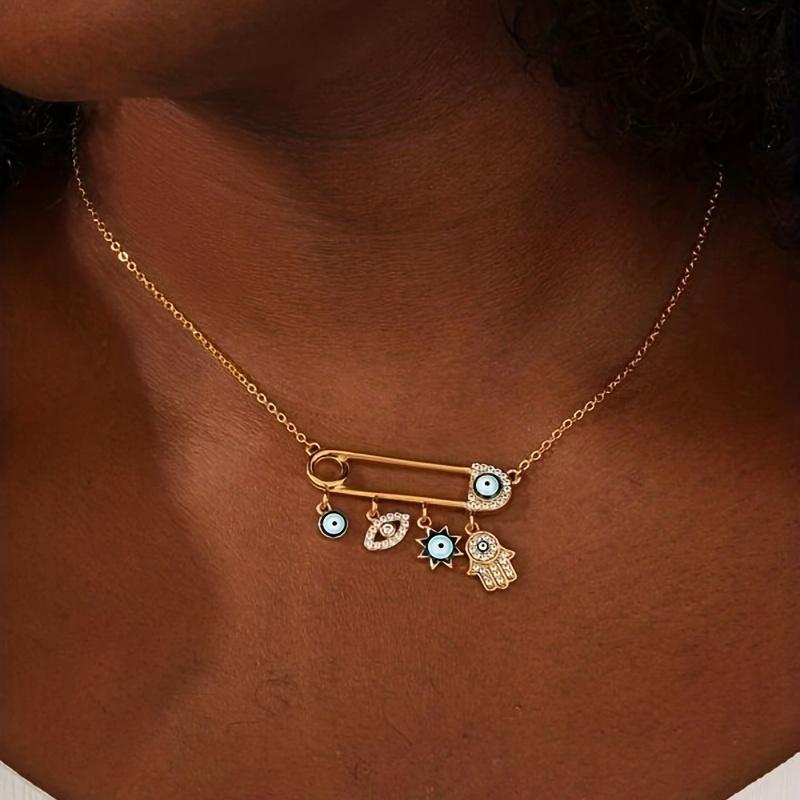 Модные ожерелья с цирконием от сглаза для женщин, ожерелье с кулоном «Турецкий глаз», цепочка на ключицу для девочек, колье, ювелирные изделия для вечеринки, подарок