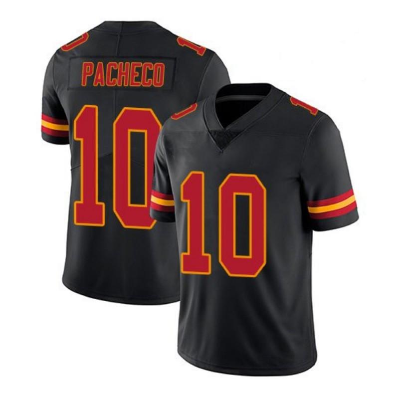 Kansas City Chiefs NFL Football Jersey 10 Pacheco Embroidered Breathable Quick-Dry Team Sport Apparel Men