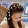 Pearl Braided Tools Hairband Rhinestone Hair Toothed Headband  Artifact for Tidying Broken Hair