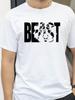 BEAST Принт Топ с коротким рукавом Повседневный Удобный Дышащий Летняя футболка для мужчин 2025 Новый Модный Мужской 100% Хлопок Футболка