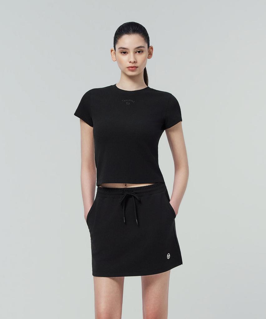 Женская облегающая футболка в рубчик SERGIO TACCHINI W