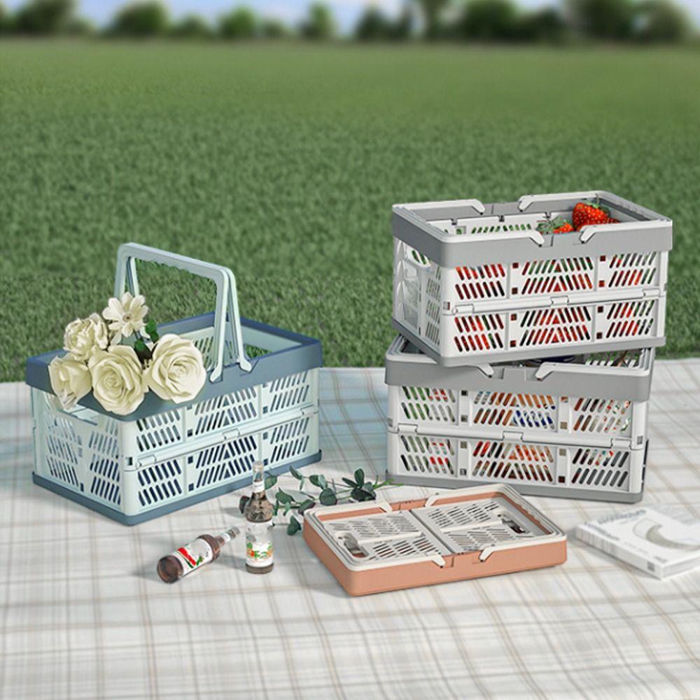 Складная штабелируемая корзина для хранения Толстостенный пластиковый контейнер для хранения Хранение фруктов и овощей