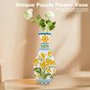3D Puzzle Vase Adults DIY Floral Puzzle Vase 160 Pieces of Puzzle Vase Flower-Themed Art Puzzle Vase Gift for Housewarming Home Decoration