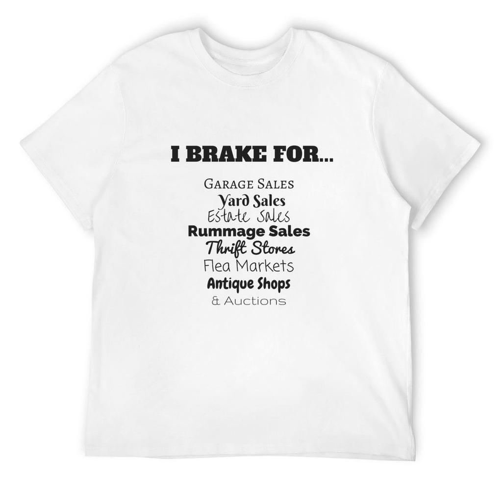 I BRAKE FOR THRIFTING T-Shirt hippie clothes new edition oversized graphic tee blacks mens cotton t shirts