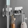 Waterproof Mop Rack Silver/Black Mop Organizer Clip Mop Hook Stainless Steel Mop Holder Kitchen