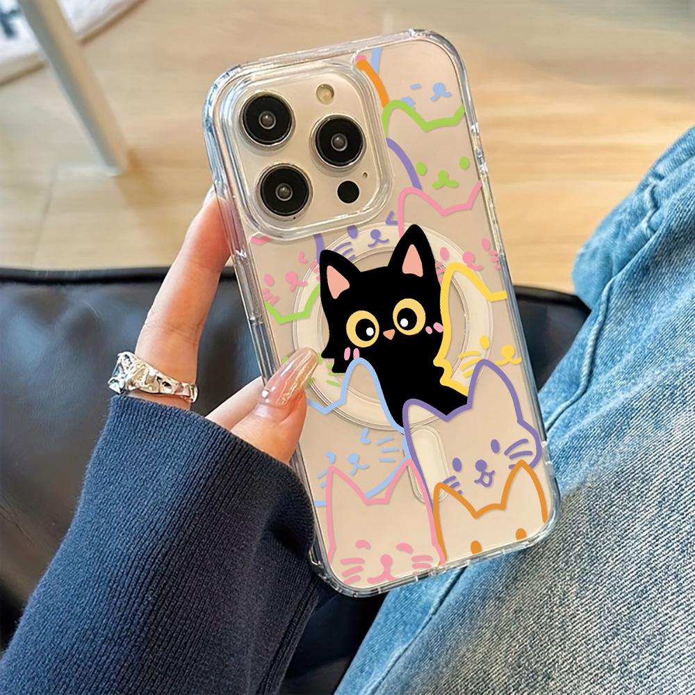 Магнитный чехол для телефона для iPhone 11 12 13 iPhone 13 14 15 Pro 15 16 Pro Max Samsung A15 A16 A25 A26 A55 A56 S25 S24 S22 S23 Ultra S25 Edge