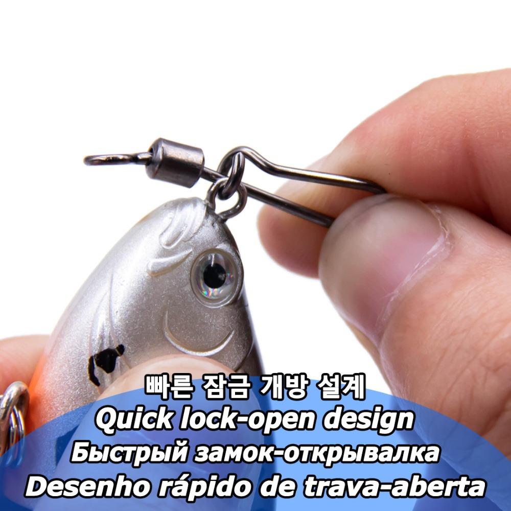 Tackle Fishing Swivels Snap Fishing Connector Tackles Fishing Rolling Swivels Snap T-Shaped Swivel