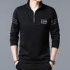 Весенние и осенние мужские повседневные толстовки, модные полувысокие воротники, молнии, длинные рукава, новые молодежные футболки в корейском стиле, спортивная одежда для мужчин