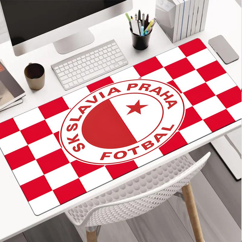 Red And White Prague Football Mouse pad, Gaming Mouse Pad, keyboard pad, Desk Decor for computer notebook Fan Gift Birthday Gift