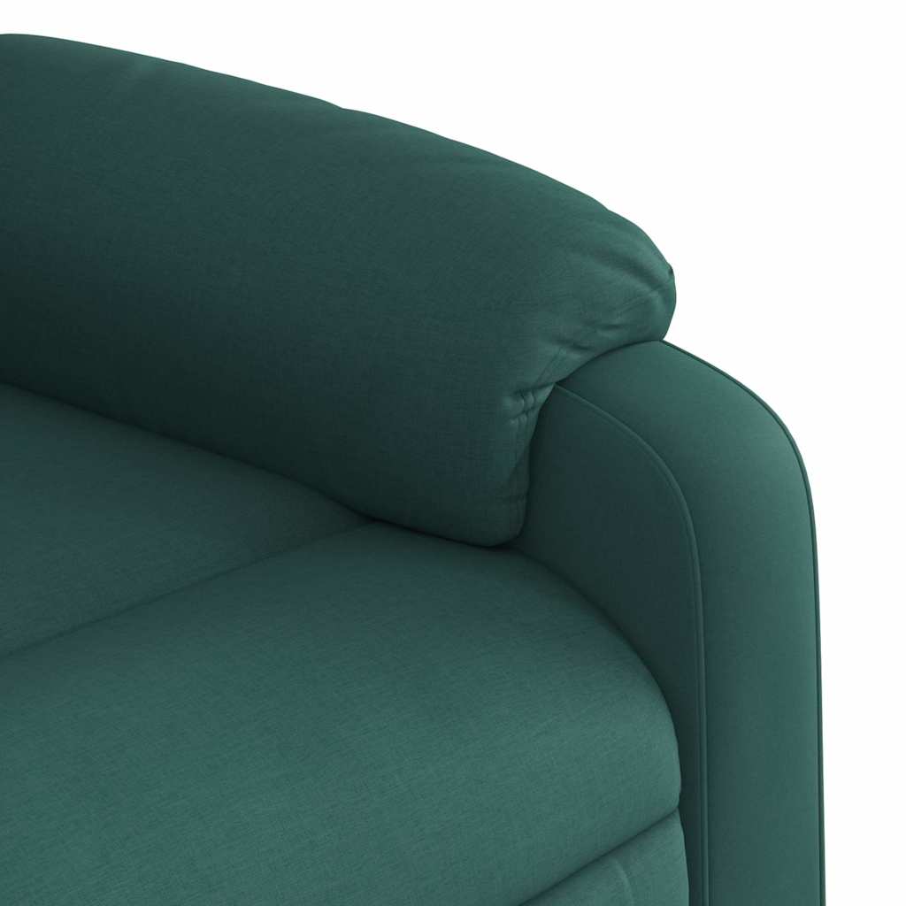 Recliner with Rising Aid Dark Green Fabric