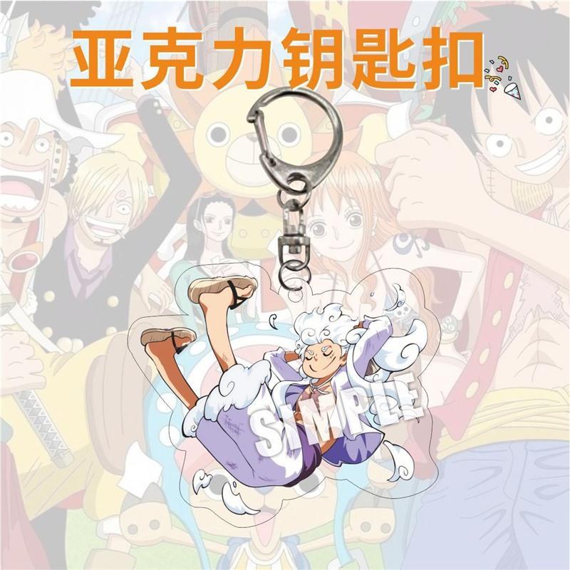 Акриловый брелок для One Piece Фрэнки Трафальгар Ло Джинбе Монки Д. Луффи Тэтч Аниме Периферийный Кулон Акриловая Брелок-Пряжка