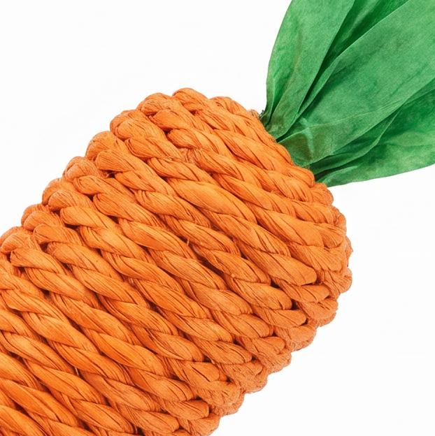 Fun Sound Carrot Cat Toy Hemp Rope Resistant Grinding Teeth Cleansing Self-Hi Pet Supplies Small