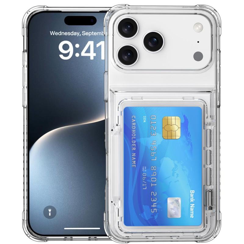 Transparent Flip Case With Card Slots IPhone 16 Pro Max Shockproof Hybrid TPUAcrylic Cover Business Style Wallet Design