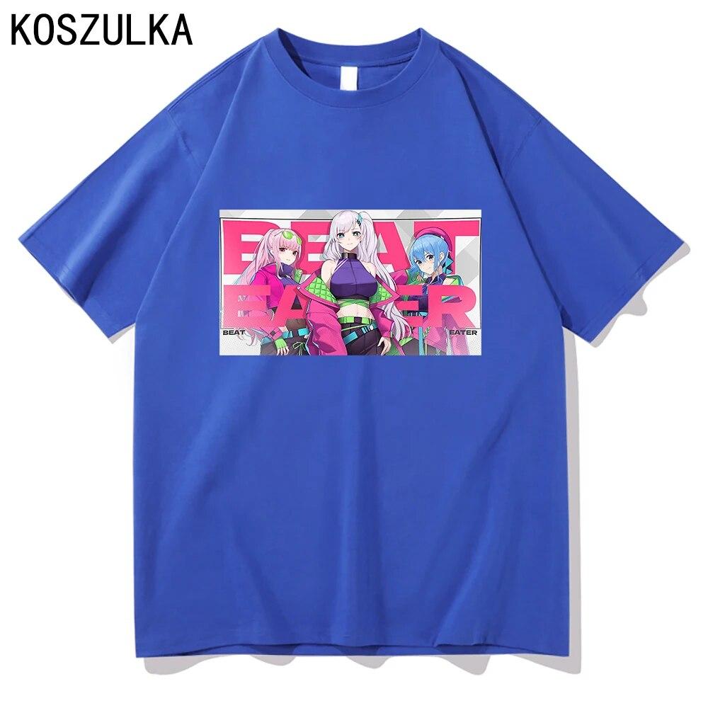 Футболка Calliope Anime Hololive Suisei, хлопковая футболка, летние футболки Kawaii Pavolia Reine, одежда, забавная женская/мужская толстовка унисекс