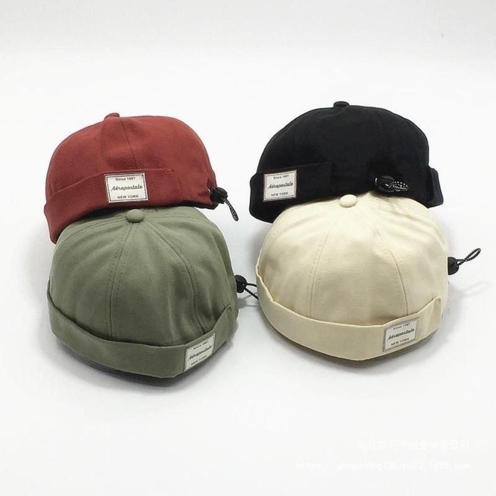 Brimless Melon Skin Hat Cotton Beanie Hat Unisex Sun Hat Spring and Summer