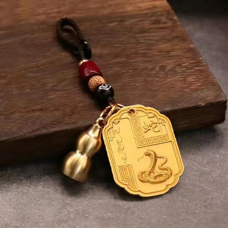 Благословенный Небесными Чиновниками Мир Бронзовая Медаль Подвеска Автомобильный Брелок Талисманы На Удачу Подвеска Украшение для Рюкзака