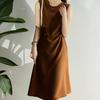 Однотонное платье из шелка Mulberry, замедляющее старение