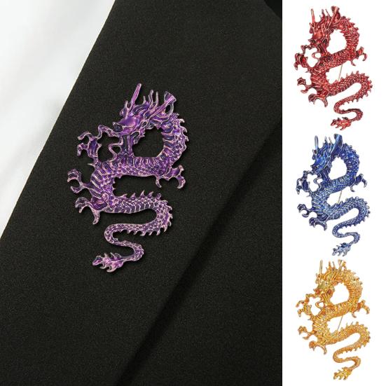 Эмалированная брошь с капающим маслом, китайский десантный дракон, властный могучий мужской и женский брошь для пальто, аксессуары