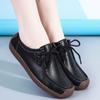 Fashion 2024 New Women Lace Up Flats Comfortable Loafers Fashion Moccasins Casual Shoes Breathable Leather Sneakers for Woman Size 35-44