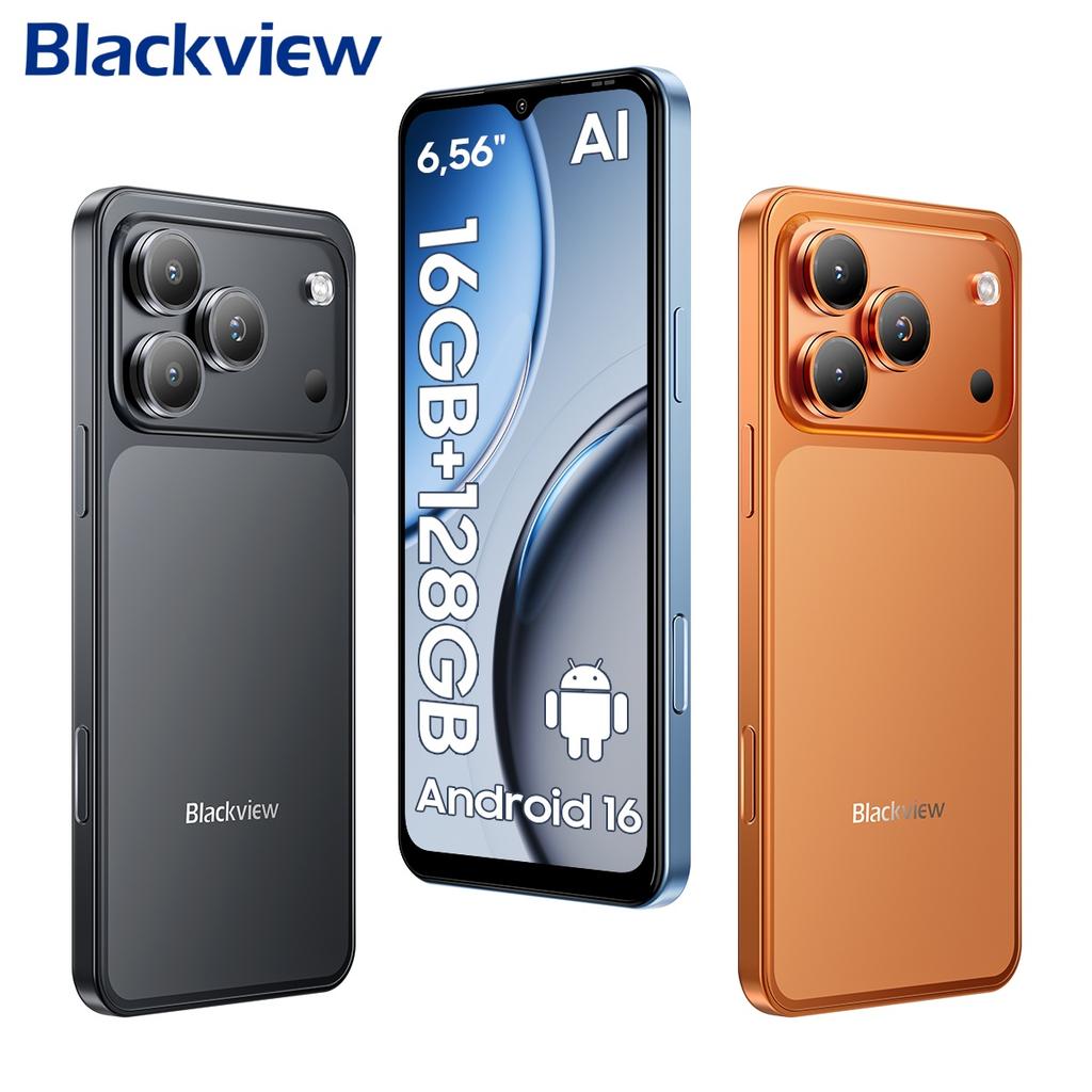 Blackview WAVE 7C 4G AI Смартфон 16 ГБ+128 ГБ 6,56" Android 16 5000 мАч Мобильный телефон