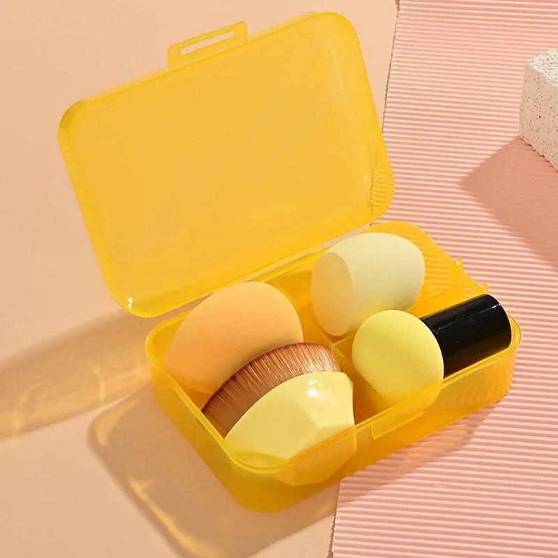 4Pcs Foundation Makeup Brushes Cosmetic Puff Set Soft Sponge Face Makeup Tool